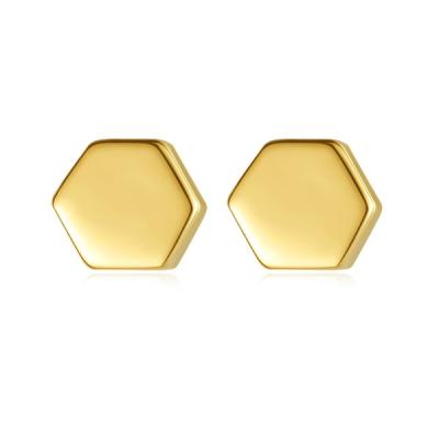 China Simple and elegant 2019 new design real 14K gold jewelry wholesale small gold earring mail for sale