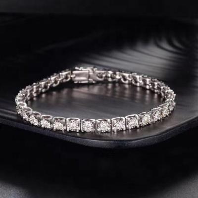 China FASHIONABLE 1Ct 2Ct 3Ct 4Ct Certificate Diamond Charm Women Jewelry Tennis Bracelets 18K Gold Bracelets for sale