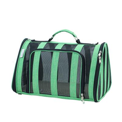 China Hot 2021 Fashion Quality Mesh Fully Breathable Transparent Cat Bag Portable Foldable Pet Bag for sale