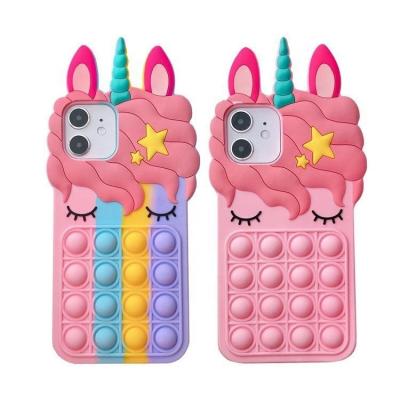 China 2022 Newest Shockproof Silicone Toy Mobile Phone Case Mobile Phone Case Bubble Noise Toy Mobile Phone Replacement Parts for sale