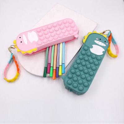 China Sress Reliever Toys 2022 New Push Bubble Pencil Case Pop Bubble Pencil Case Filter Pop Bubble Pencil Case Pencil Case Pop Silicone Purse for sale