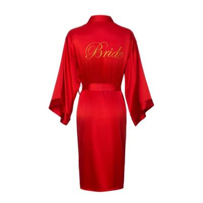 China Wholesale QUICK DRY Silk Satin Robe Bridesmaid Kimono Custom Printed Wedding Bridesmaid Maxi Robes for sale