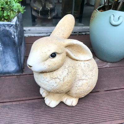 China World Garden Cute Rabbit Statue Sculptures Resin Rabbit Figurines for sale