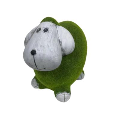 China World Original Plant Grass Moss Covered Green Sheep Magnesium Garden Decoration For Home for sale