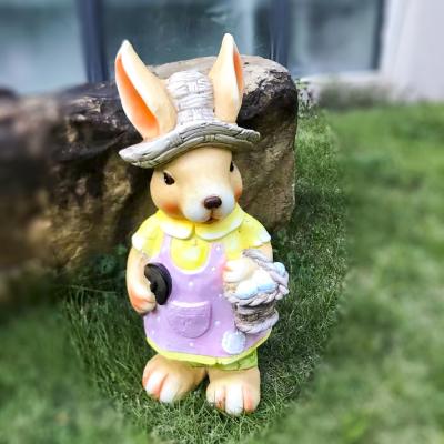 China Global Magnesium Oxide Rabbit Garden Decoration Stone Finishing Magnesium Oxide Handcraft Garden Ornament Rabbit Animal Status for sale