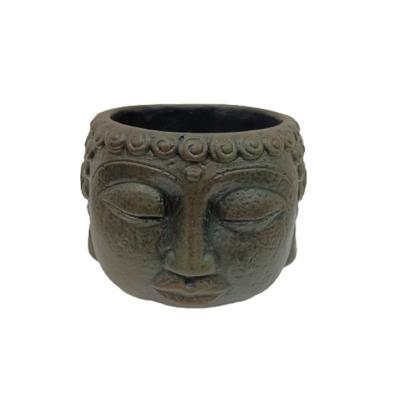 China Serene Buddha Head Planter Flowerpot Cement Magnesium Buddha Head Planter Pot Outdoor Indoor Decor From China Wholesale for sale