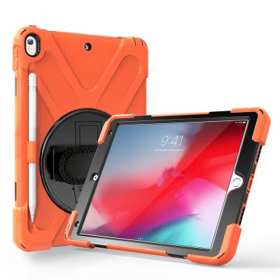 China Anti-drop for iPad Pro 10.5 Hand Strap and 360 Rotate Shockproof Kickstand Case for sale