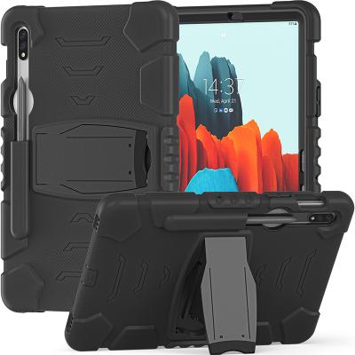 China Anti-drop plastic and silicone hard case for Samsung Galaxy Tab S7 11inch SM-T870 with kickstand on the back for sale