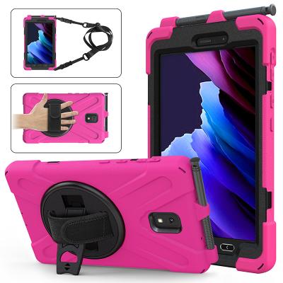 China Shockproof/scratchproof/shoulder/hand strap for Samsung Galaxy Tab Active 3 8.0 inch Defender Shockproof Silicon and PC T570/T575 with pen slot shoulder strap tablet case for sale