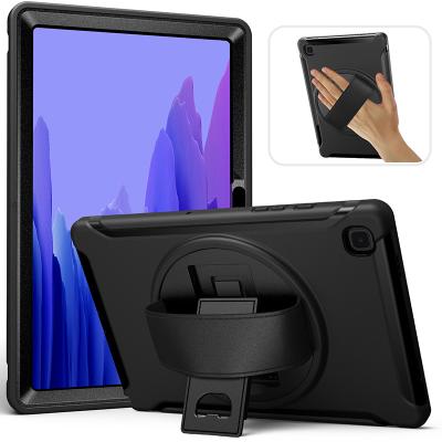 China Kickstand/Hands Strap/Shoulder Belt TPU Cover Rugged Bumper Case For Samsung Galaxy Tab A7 2020 Case With Hands Strap for sale