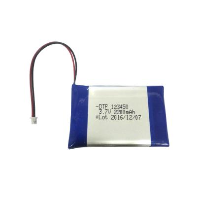 China Battery pack dtp123450 dtp603450-2P 3.7v 2P1S 2000mah 2200mah lipo battery pack for sale