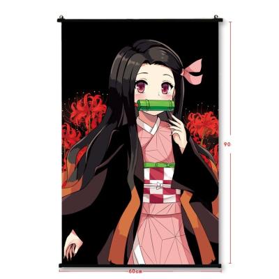 China Classic Cartoon 3D Printing Hanging Pictures And Poster For Anime Demon Slayer Wall Picture for sale