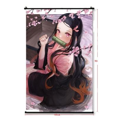 China Classic Cartoon 3D Printing Hanging Pictures And Poster For Anime Demon Slayer Wall Picture for sale