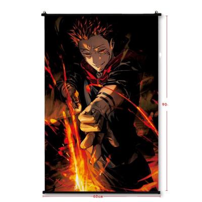 China Classic Cartoon 3D Printing Hanging Pictures And Poster For Anime Jujutsu Kaisen Wall Picture 60X90CM for sale