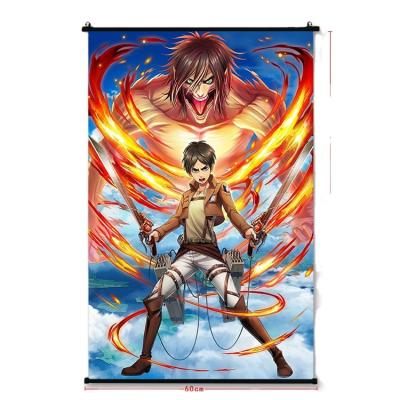 China Wholesale Classic Cartoon 3D Printing Hanging Pictures And Poster For Anime Attack On Titan Wall Picture 60X90CM Support Picture Custom for sale