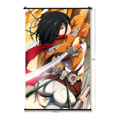 China Classic Anime Cartoon 3D Printing Hanging Pictures And Poster For Anime Attack On Titan Wall Picture Customized for sale