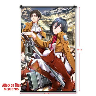 China Wholesale Classic Cartoon 3D Printing Hanging Pictures And Poster For Anime Attack On Titan Wall Picture 60X90CM Support Picture Custom for sale