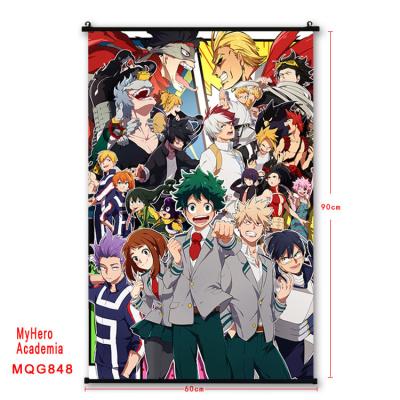 China Wholesale Classic Decorative Picture Custom My Hero Academia Poster Cartoon Wallscrolls / Waterproof Anime Wall Scroll for sale