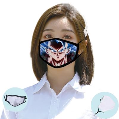 China Anime Mask Dragon l3D Paper Ball Printed New Design White Customized Logo Winter Cotton Party Mask for sale