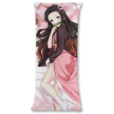 China Anime Demon Slayer Anti-Static Pillow Hugging Body Pillow Case Kamado Nezuko Otaku Costume Cover Wholesale (Not Stuffing) for sale