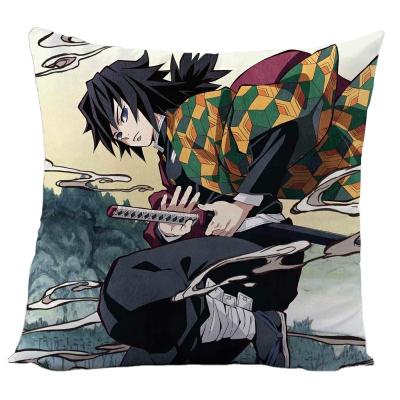 China Anime Demon Slayer Pillow Case Anti-Static 45X45CM Cartoon 3D Printed Pillowcase Customized Manufacturers (No Stuffing) for sale