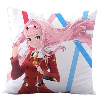 China Anime Pictures Cartoon Pictures 45X45CM Anti-Static Scrunchie In The FRANXX Sexy Green Eyes Girl Anime Pillow Case (Not Stuffing) for sale