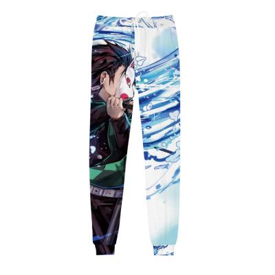 China Anti-wrinkle Cartoon Anime Demon Slayer Yaiba Men's Casual Pants Fashion Sports Pants Kimetsu Long Pants for sale