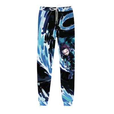 China Anti-wrinkle Cartoon Anime Demon Slayer Yaiba Men's Casual Pants Fashion Sports Pants Kimetsu Long Pants for sale