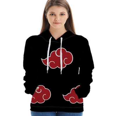 China Wholesale Customizable Men's Hoodies Sweatshirts BORUTO Akatsuki Cloud Pattern Red Anime Hoodie QUICK DRY for sale