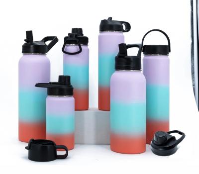 China Sustainable Double Wall Wide Mouth Water Bottles Insulated Stainless Steel Water Bottles With Lid for sale