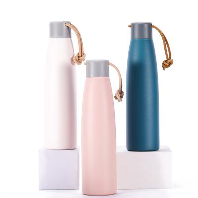 China Sustainable 550ml 304 Stainless Steel Double Walled Cola Shaped Water Bottle Cola Bottle With Lid for sale