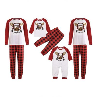 China Plus Size QUICK DRY Family Cotton Christmas Matching Pajamas Set Holiday Elk Sleepwear Christmas PAJAMAS Set For Couples And Kids Tiktok for sale