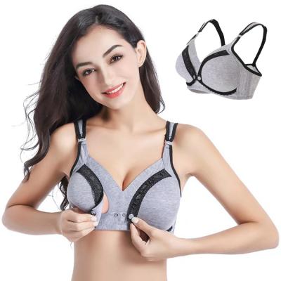 China Adult Pure Cotton Antibacterial Free Shipping Pregnant Women Breastfeeding Nursing Bra for sale