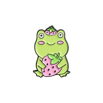 China Europe factory ANZE 2021 soft enamel lapel pins Chinese direct anime cute frog cheap price for sale