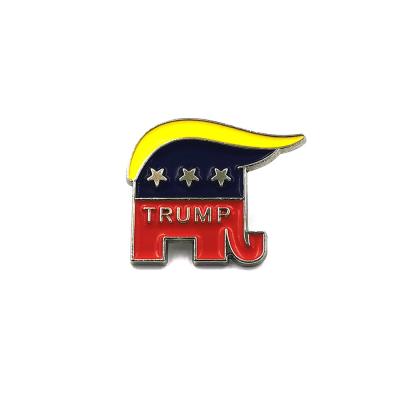 China 2020 Europe Presidential Election Donald Trump Promotional Silver Lapel Hot Selling American Pin for sale