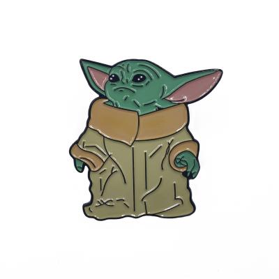 China Europe Top Ranking 10 Christmas Gifts Kids Baby Yoda Enamel Promotional Metal Pin Badge for sale