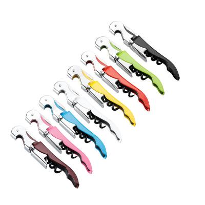 China Double Hinged Beer Bottle Opener Wrench Corkscrew Seahorse Knife Wine Bottle Opener for sale