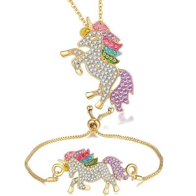 China Neo-Gothic Party Supplies Favors Gift Unicorn Jewelry Set Include Velantine Ring, Beads, Bracelet, and Necklace for sale