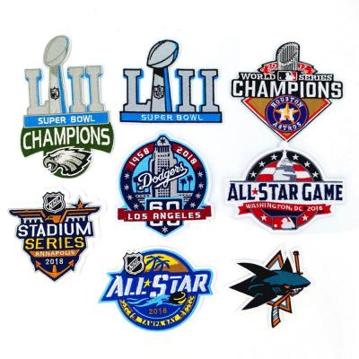 China Promotional 3D Iron Sewing On Cloth Embroidery Baseball Logo Sports Trade Patch for sale