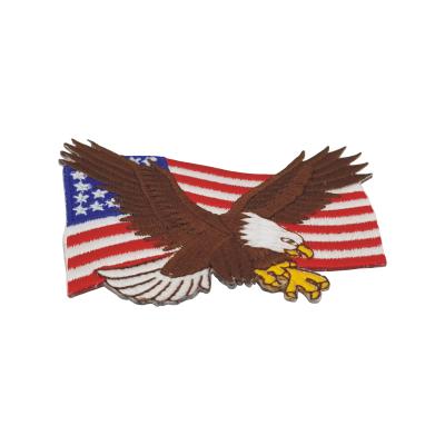 China 3D Large Eagle American Flags Patriot 3D Embroidered Biker Patch for sale