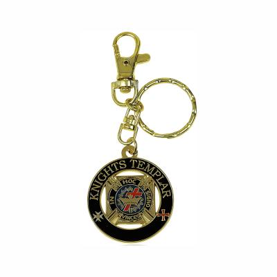 China Europe Knights Templar Custom Masonic Soft Enamel Hot Selling Key Chain for sale