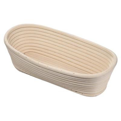 China Nature Sustainable Brotform Oval Rattan Proofing Bread Dough Basket for sale