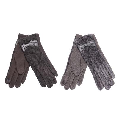 China Comfortable Women's Fashion Bow Winter Warm Gloves for sale