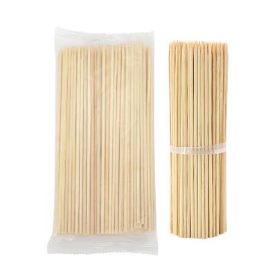 China Heat Resistance Round Bamboo Skewer Sticks For Barbecue Outdoor Party for sale