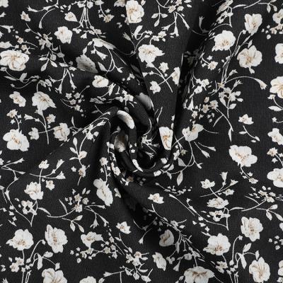 China In-stock ware anti-static georgette floral print chiffon woven fabric for dress and garment for sale