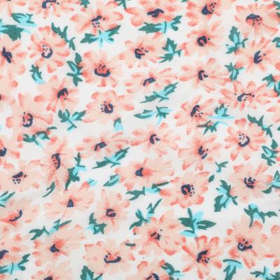 China Anti-Static Most Favorable Pretty Floral Print Smooth Pink 100% Rayon Fabric For Dress for sale