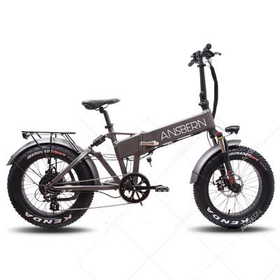 China Aluminum Alloy Ansbern New Design China Ansbern Best 48V Motor 750W Popular Fat Tire Brushless Folding Electric Bike for sale