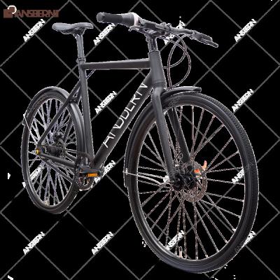 China Street 6061 Aluminum 700C Connection 7 Speed ​​Slots Carbon Belt Drive Hybrid Bike for sale