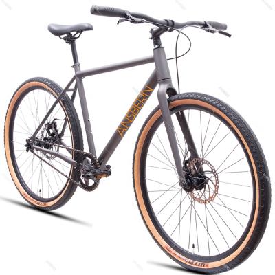 China Aluminum Alloy Ansbern New Design 700C Rim Microshift 8 Speed ​​Road City Bike Gravel Bike for sale