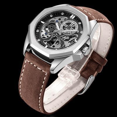 China Brand Orologio Automatico Waterproof Luxury Men Watches Luxury Watch Uhr Top Design OEM Automatic Mechanical Skeleton Watch Men for sale